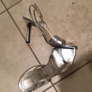 Nine West Silver Strappy Sandals